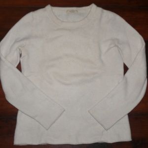 J.CREW GUSTOSO 100% pure cashmere white sweater XS